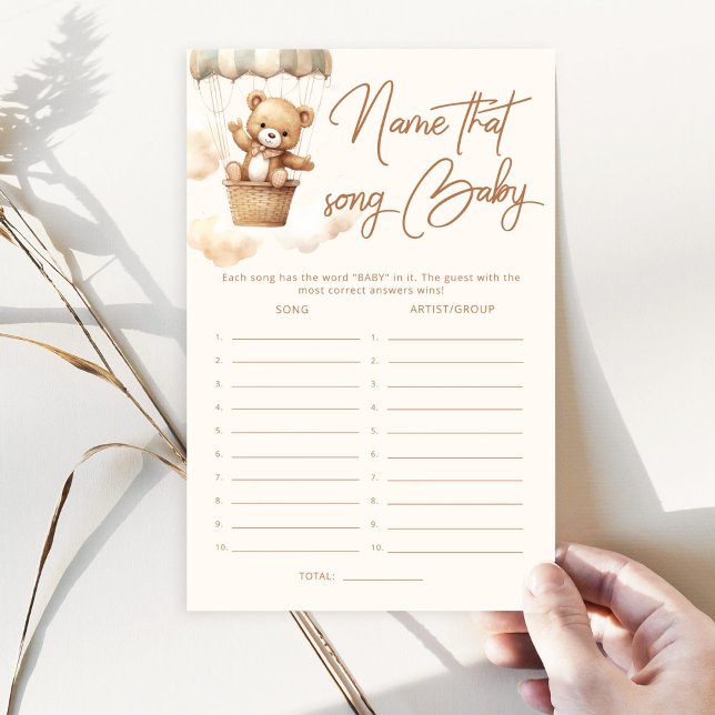 Boho Nalle Namn den där sång-babyduschspelet (Skapare uppladdad)