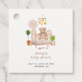 Boho Nalle Nursery Baby Shower Gåvor Etiketter