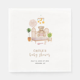 Boho Nalle Nursery Baby Shower Pappersservett