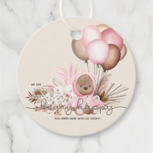 Boho-Nalle och ballonger - Barnshuggare Gåvor Etiketter