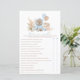 Boho-Nalle över eller under babyvisningsspel