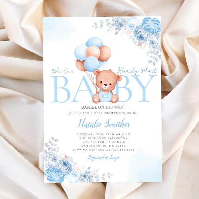 Boho Nalle vi kan bolla babyduschen Inbjudningar (Skapare uppladdad)