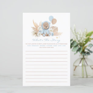 Boho Nalle What's Story Baby Shower Game