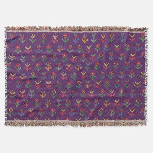 Boho Natature Inspired Throw Blanket Filt (Framsidan)