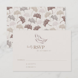 Boho Natur Neutral Botanisk Bröllop Enkel OSA Kort