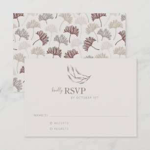 Boho Natur Neutral Botanisk Bröllop Enkel OSA Kort