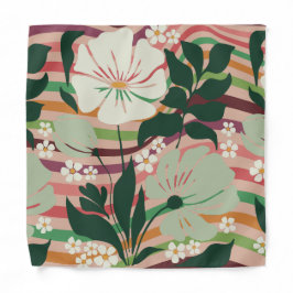 Boho nature älskare blommönster bandana