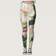 Boho nature älskare blommönster Leggings