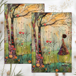 BOHO NATURE GIRL DECOUPAGE