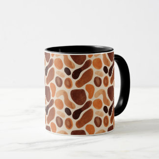 Boho Nature Shapes Mug – Warm Organic Palette Mugg