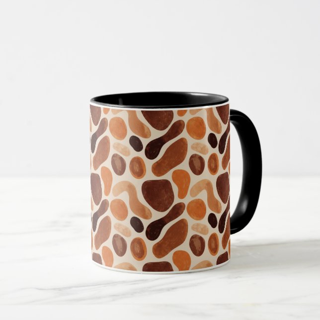 Boho Naturformer Mugg – Varm Organisk Palett (Framsida höger)