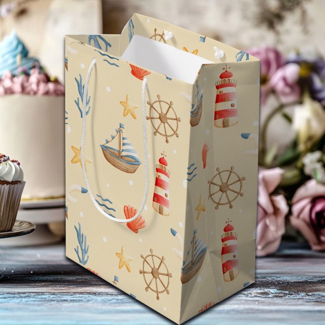 Boho Nautical Boat Lighthouse Mönster (Skapare uppladdad)