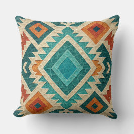 Boho Navajo Tribal Throw Pillow Kudde