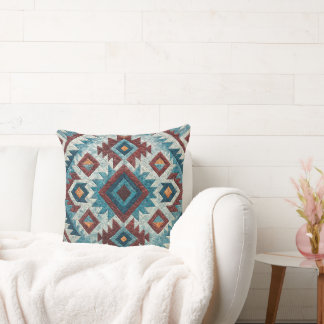 Boho Navajo Tribal Throw Pillow Kudde