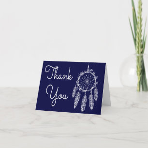 Boho Navy Blue Tack Dream Catcher Kort
