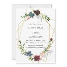 Boho Navy & grönt, enkel blommigt