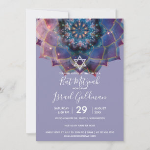 Boho Nebula Bloom Mandala Design blir Inbjudningar