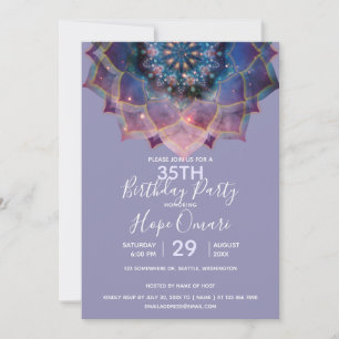 Boho Nebula Bloom Mandala Design blir Inbjudningar
