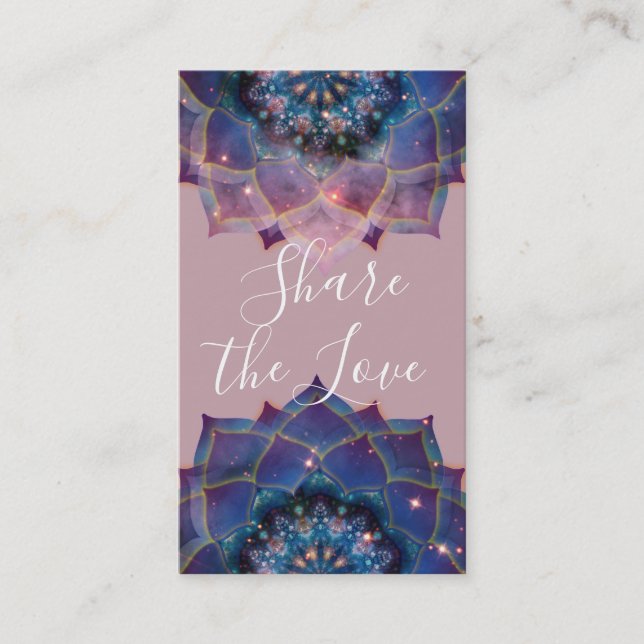 Boho Nebula Bloom | Mandala Design Rabattkort (Framsida)