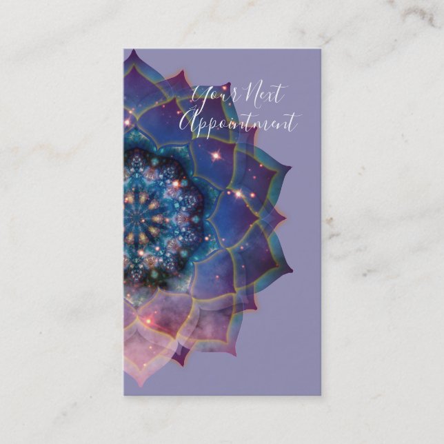 Boho Nebula Bloom | Mandala Design Tidsbeställning Kort (Framsida)