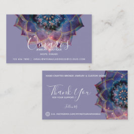 Boho Nebula Bloom | Mandala Design Visitkort