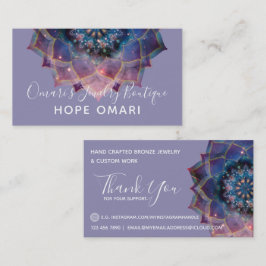 Boho Nebula Bloom | Mandala Design Visitkort