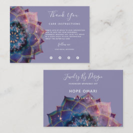 Boho Nebula Bloom | Mandala Design Visitkort
