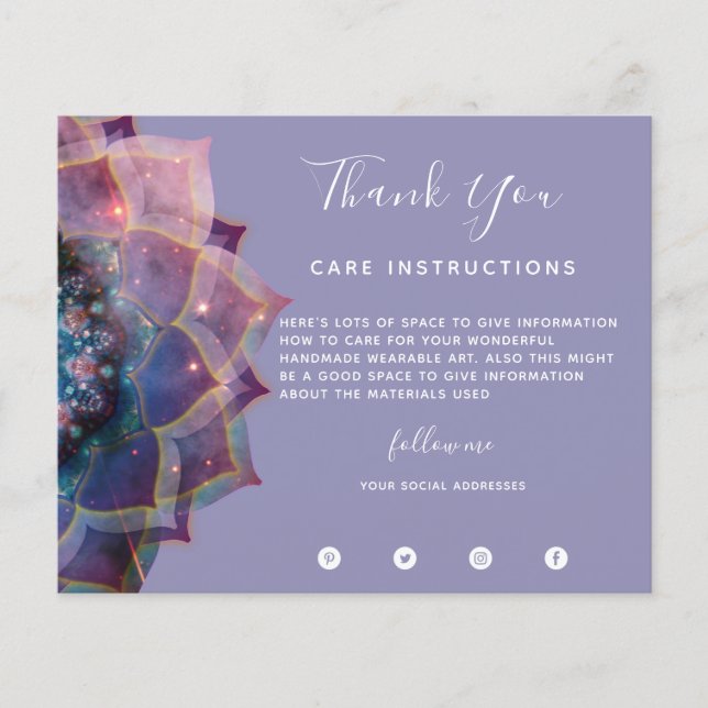 Boho Nebula Mandala, Mystical Flygblad (Framsidan)