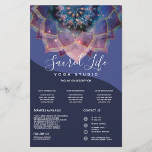 Boho Nebula Mandala, Mystical Flygblad