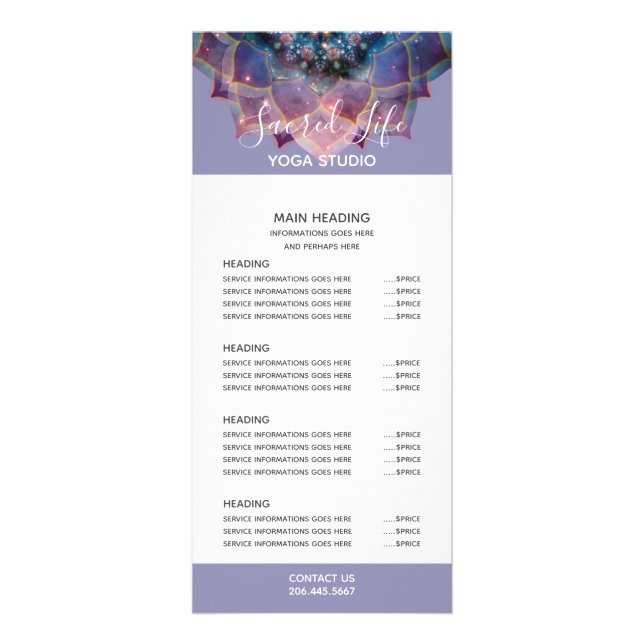 Boho Nebula Mandala, Mystical Reklamkort (Framsidan)