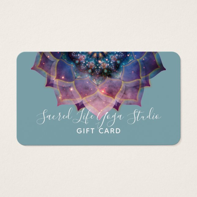 Boho Nebula Mandala, Mystical Visitkort (Framsidan)