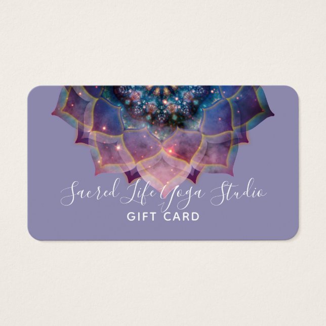 Boho Nebula Mandala, Mystical Visitkort (Framsidan)