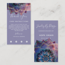Boho Nebula Mandala, Mystical Visitkort