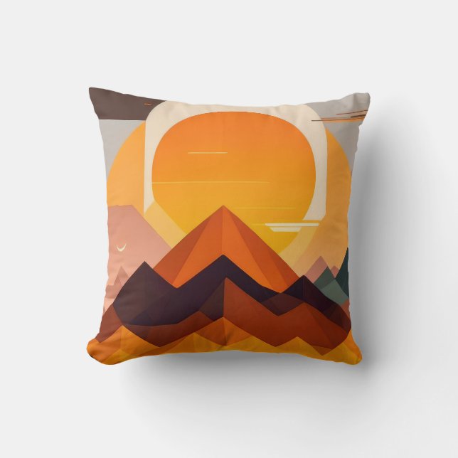 BOHO NEO GEO SUNSET KUDDE (Framsida)