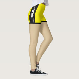 Boho neon Gult Unik kort-design Leggings