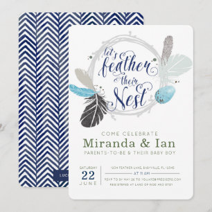 Boho Nest Baby Shower-inbjudan Inbjudningar