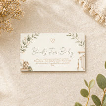 Boho Nesting Party Böcker för Baby Kort