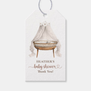 Boho Neutral Baby Shower Tack För Tacksamhetsprese Presentetikett