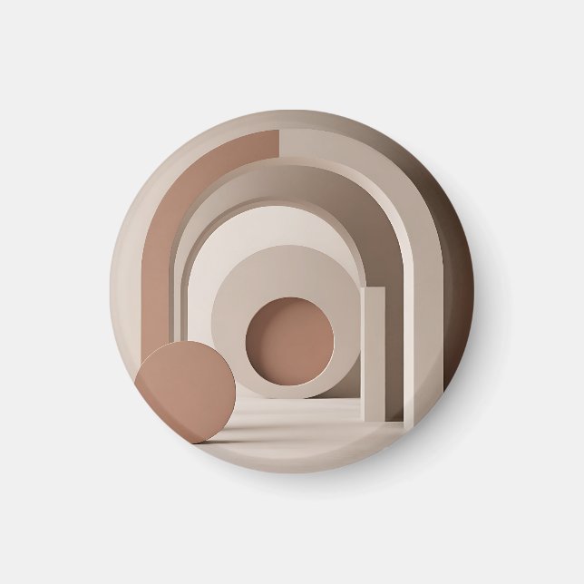 Boho Neutral Båge Geometrisk Modern  Magnet (Framsidan)