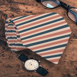 Boho Neutral Colored Stripes Necktie Slips