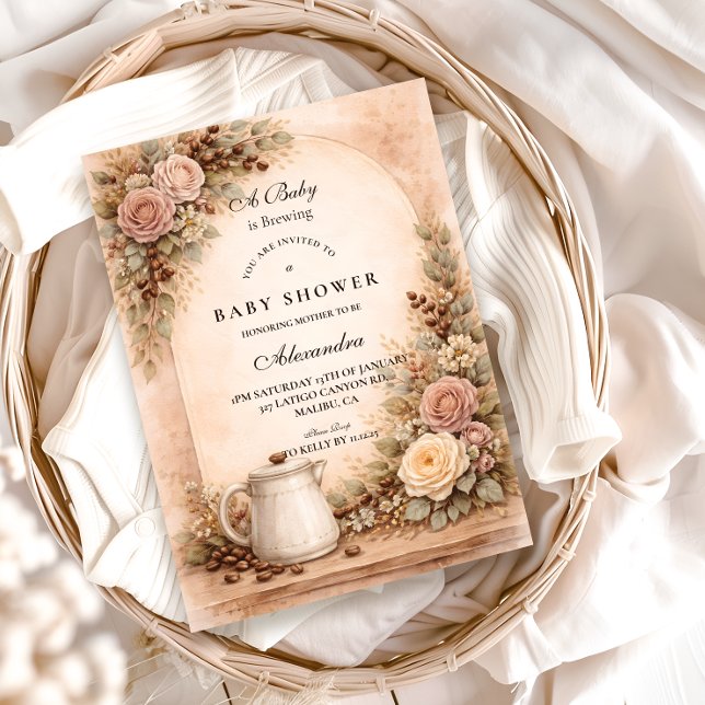 Boho Neutral Ett Barn Bryggs Shower Inbjudningar (Skapare uppladdad)