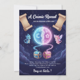 Boho Neutral Gender Reveal Invitation Inbjudningar