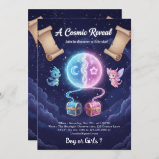 Boho Neutral Gender Reveal Invitation Inbjudningar