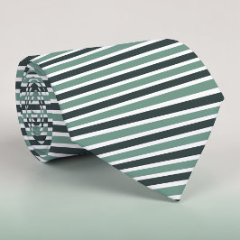 Boho Neutral Greens Colored Stripes Necktie Slips