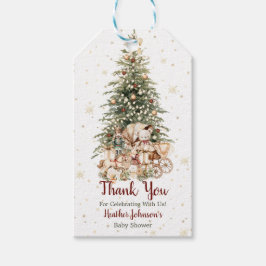 Boho Neutral Jul Baby Shower Presentetikett