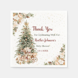 Boho Neutral Jul Bebis Shower Pappersservett