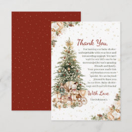 Boho Neutral Jul Bebis Shower Tack Kort