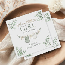 Boho Neutral Klädstreck Flicka Bebis Shower
