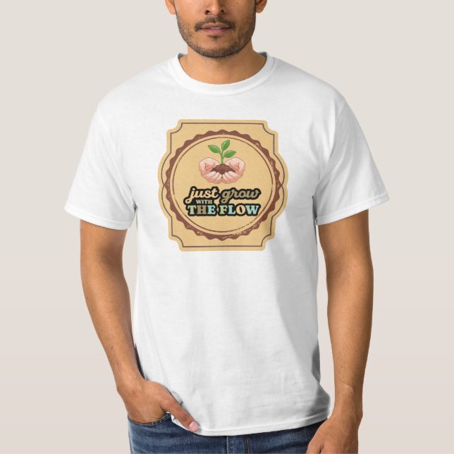 Boho Neutral Vintage Trädgårds T-Shirt  (Framsida)