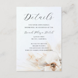 Boho Neutrala Blommiga Detaljer Kort